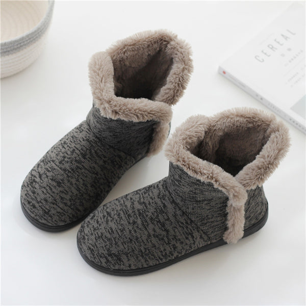 Pantuflas Altas de Invierno para Hombre con Plataforma de Terciopelo