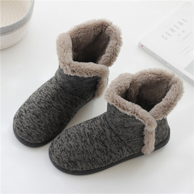Pantuflas Altas de Invierno para Hombre con Plataforma de Terciopelo