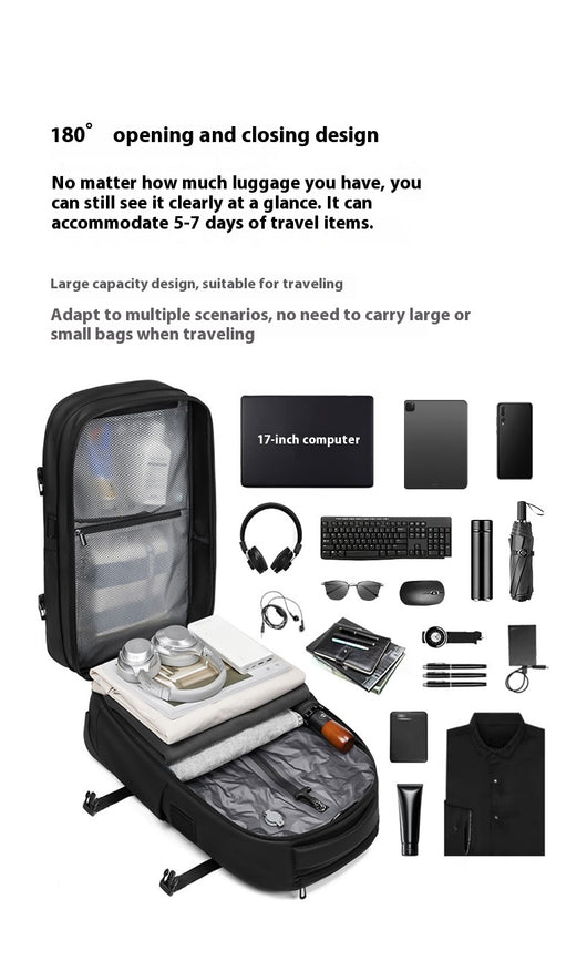 Mochila Trolley Expandible de Gran Capacidad para Viajes de Negocios - Image 33