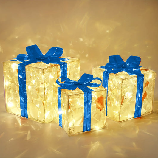 Caja de Regalo Navideña Plegable 3 Piezas con Luces LED - Image 8