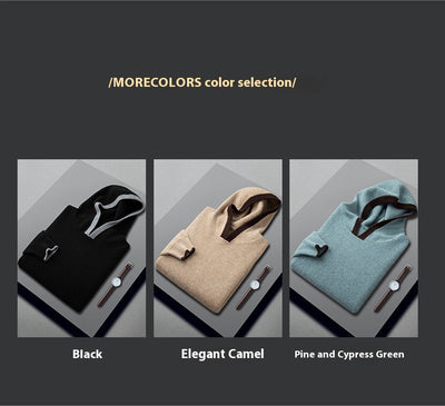 Suéter de Cachemira Holgado con Agujas Contraste para Hombre - Image 13