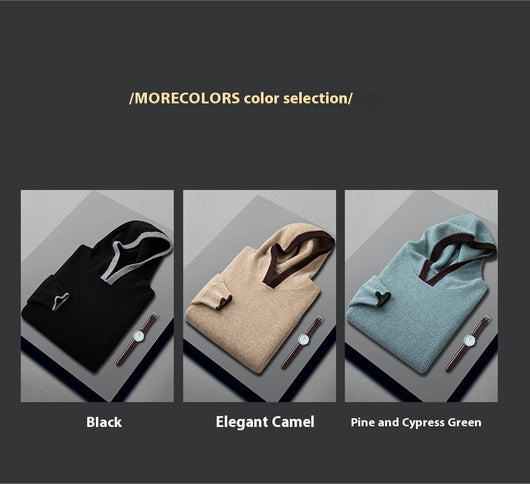 Suéter de Cachemira Holgado con Agujas Contraste para Hombre - Image 13