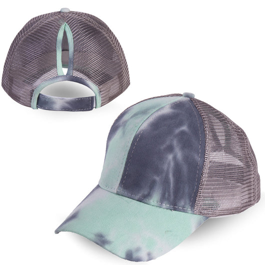 Gorra de Béisbol Tie-Dye con Cola de Caballo - Image 9