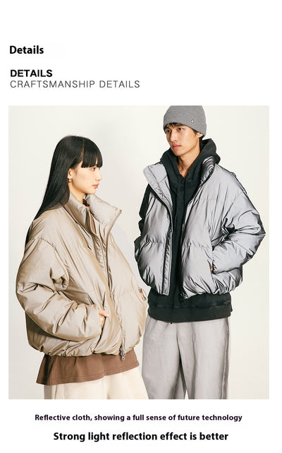 Abrigo de Plumón de Pato Blanco para Invierno con Tecnología Reflectante - Image 27