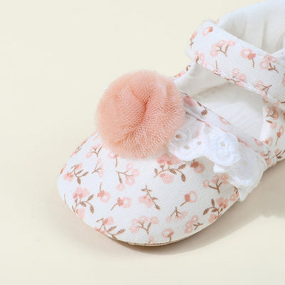 Zapatos de Algodón Floral Estilo Princesa Coreano para Niñas - Image 4