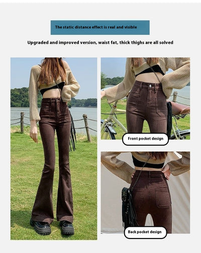 Pantalones Acampanados Cintura Alta Reductores Efecto Moda Urbana - Image 8