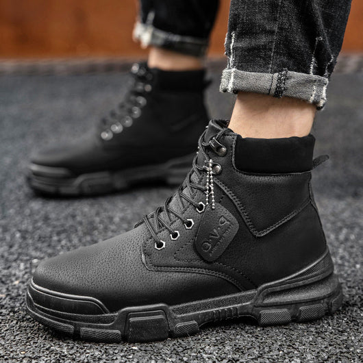 Botas Retro de Cuero para Hombre - Estilo Británico Clásico - Image 8