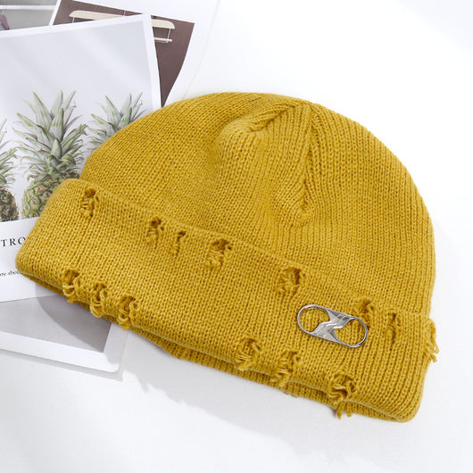 Gorro Tejido Hip Hop con Anillo Decorativo para Hombre y Mujer - Image 17
