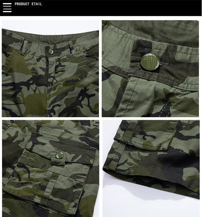 Pantalones Cortos Camuflaje Hombre Talla Grande - Diseño Suelto Europeo Americano - Image 6
