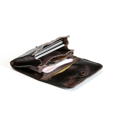 Billetera Corta de Cuero Vacuno Estilo Retro para Hombre - Image 5
