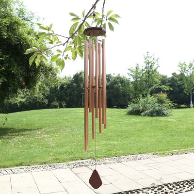 Carillón de Viento Decorativo de Madera Maciza con Tubos Metálicos - Image 34