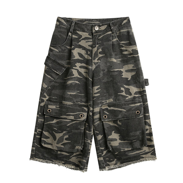 Pantalones Cortos Cargo Camuflaje para Hombre - Deportes y Aventura