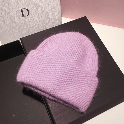 Gorro Tejido de Conejo y Lana para Mujer - Calidez y Estilo - Image 8