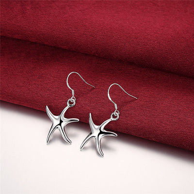 Conjunto de Collar y Aretes Estrella de Mar Plateados - Image 12