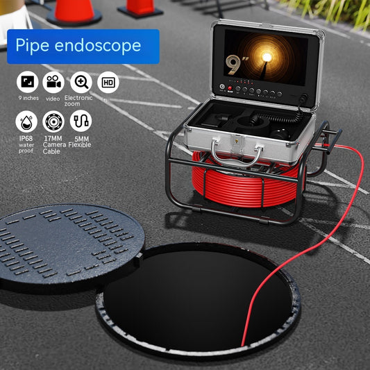 Endoscopio Detector de Tuberías Sumergible con Sonda de Acero Inoxidable