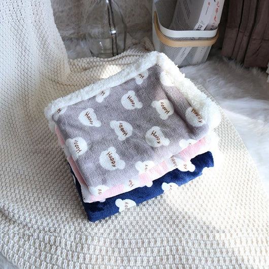 Manta térmica de lana de cordero para perros y gatos - Cojín suave de invierno - Image 3