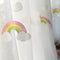 Cortinas de Gasa Arcoíris con Bordado Pastoril para Niños