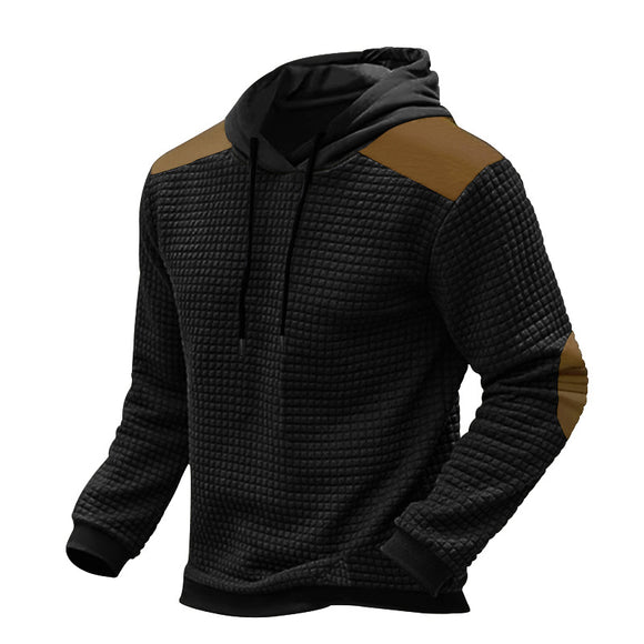 Sudadera con Capucha de Bloques de Color y Textura Jacquard para Hombre