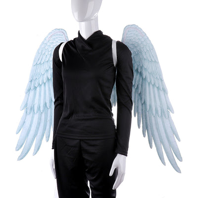 Alas de Ángel Oversized Unisex Negro y Blanco para Halloween - Image 15
