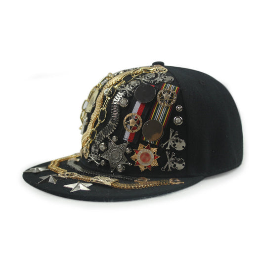 Gorra Harajuku Estilo Europeo Americano con Calavera y Remaches Cruzados - Image 18