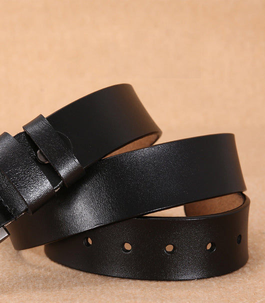 Cinturón de Cuero Genuino para Hombre con Hebilla Pin Retro Clásico - Image 12