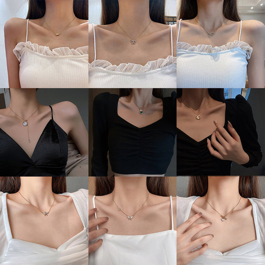 Collar de Perla en Acero Titanio de Diseño Exclusivo para Mujer - Image 77