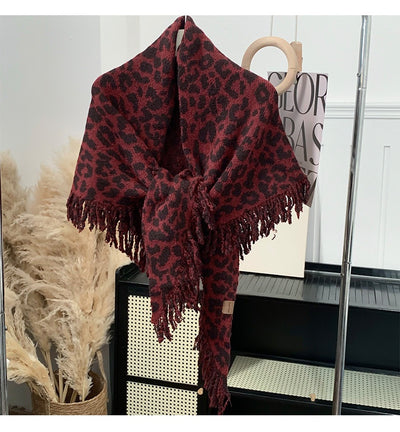 Bufanda Chal Leopardo con Flecos 2 en 1 Cálida y Elegante - Image 23