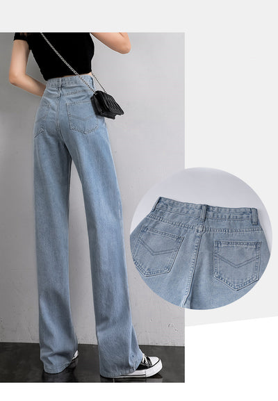 Pantalones Vaqueros Anchos Mujer Sección Fina Verano - Image 9