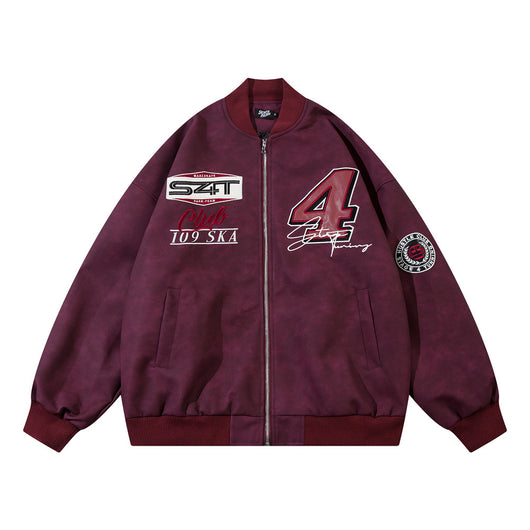 Chaqueta Béisbol Estilo Europeo Americana con Bordado y Cuero PU - Image 6