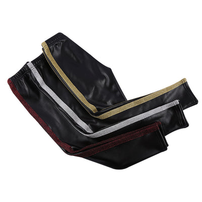 Pantalones de Cuero Gamuza Dorada Premium para Chicas Talla Plus - Image 5
