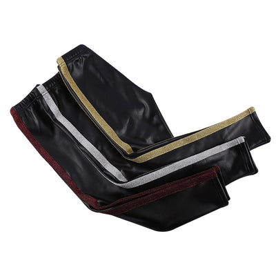 Pantalones de Cuero Gamuza Dorada Premium para Chicas Talla Plus - Image 12