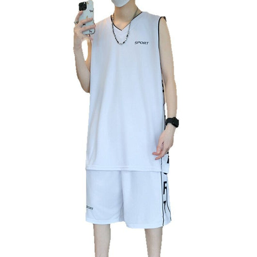 Conjunto Deportivo Casual - Camiseta sin Mangas y Pantalón Corto para Baloncesto - Image 5