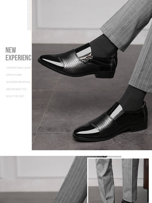 Zapatos de Cuero para Hombre Ejecutivos Transpirables con Diseño Perforado - Image 14