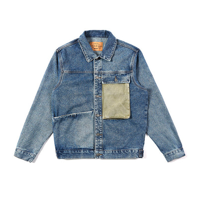 Chaqueta Denim Holgada con Bolsillos Cosidos - Image 8
