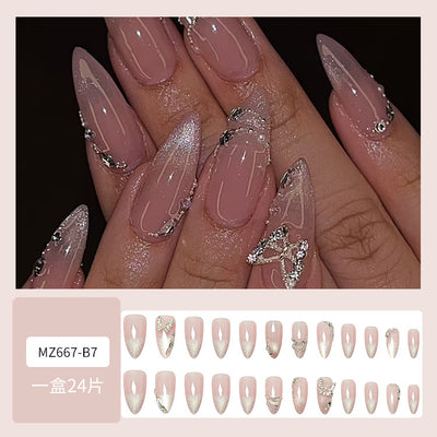 Pegatinas de Uñas Mariposa Efecto Ojo de Gato con Diamantes - Image 8