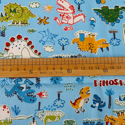 Tela de Lienzo Algodón con Dinosaurios Tiernos para Proyectos DIY - Image 9