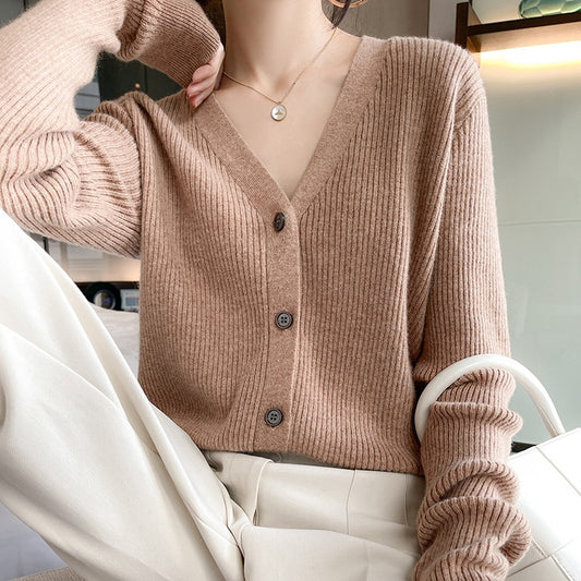 Cardigan Tejido Grueso Cuello V para Mujer - Image 2