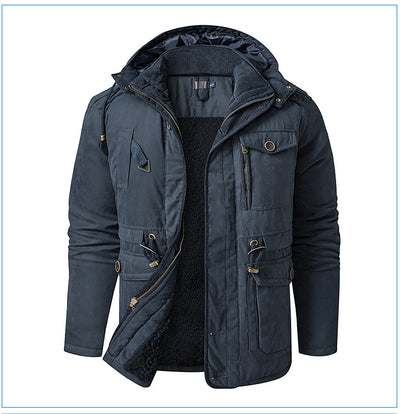 Abrigo de Algodón Acolchado Talla Grande para Hombre - Image 21