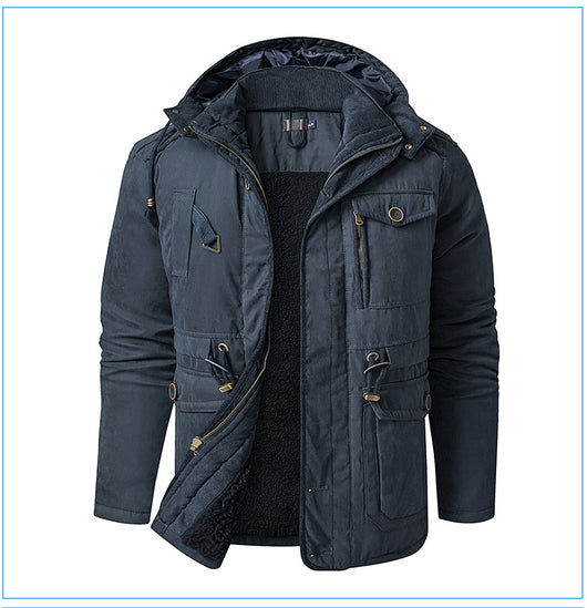 Abrigo de Algodón Acolchado Talla Grande para Hombre - Image 21