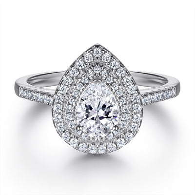 Anillo de Diamante Talla Pera - Image 6