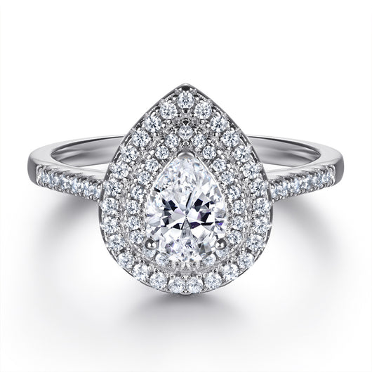 Anillo de Diamante Talla Pera - Image 6