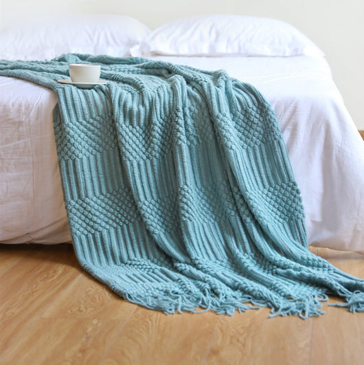 Manta Sofá Cama de Cachemira Suave con Borlas Decorativas - Image 25