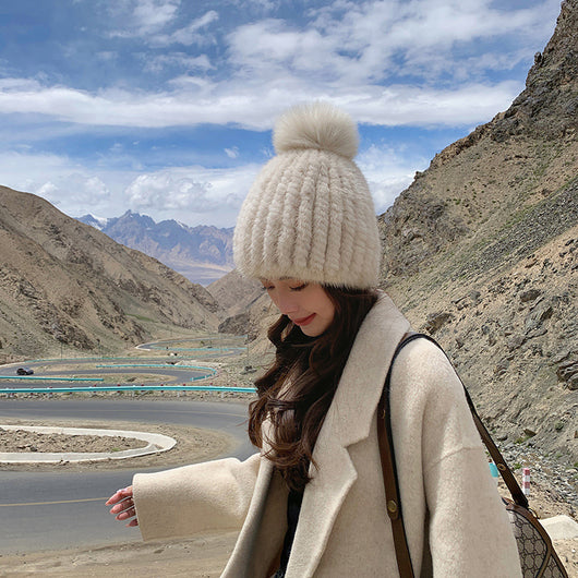 Gorro de Piel de Visón con Lana Gruesa Aislante - Image 3