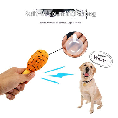Juguete Interactivo para Perros con Sonido - Muslo de Pollo Realista - Image 4