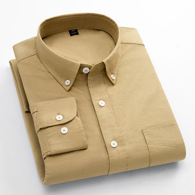 Camisa Oxford de Algodón Puro Transpirable para Hombre - Image 15