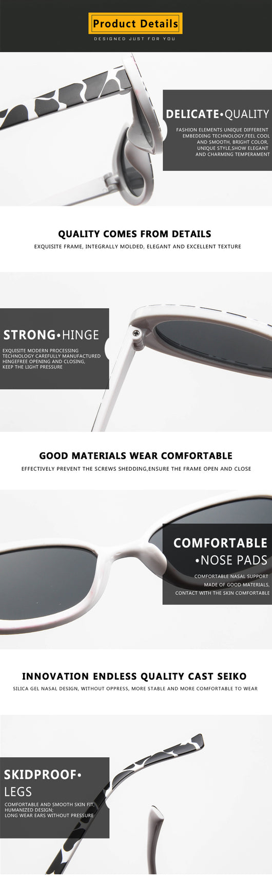 Gafas de Sol Ovaladas Trend Cow Print - Marco Pequeño Estilo Instagram - Image 49