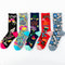 Calcetines Medianos para Hombre con Combinación de Colores