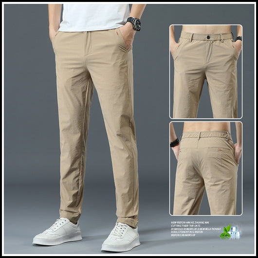 Pantalones Rectos con Cintura Elástica para Hombre - Image 9