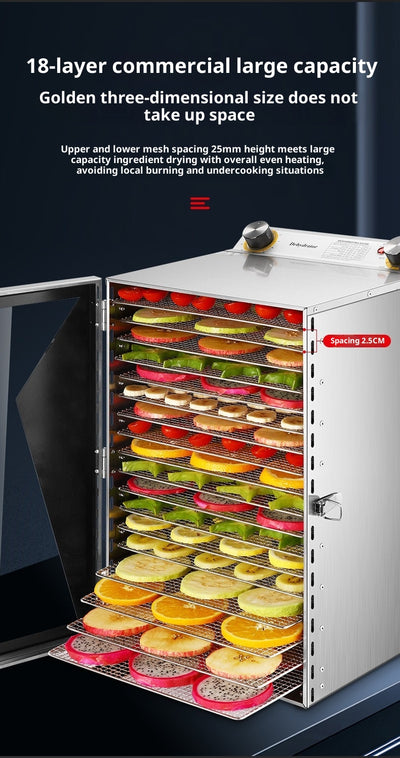 Deshidratador de Alimentos 6 Bandejas Acero Inoxidable - Uso Doméstico y Comercial - Image 22