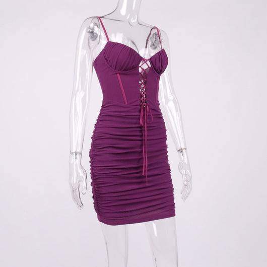 Vestido Sling Escotado sin Espalda con Detalle Hueco - Image 21